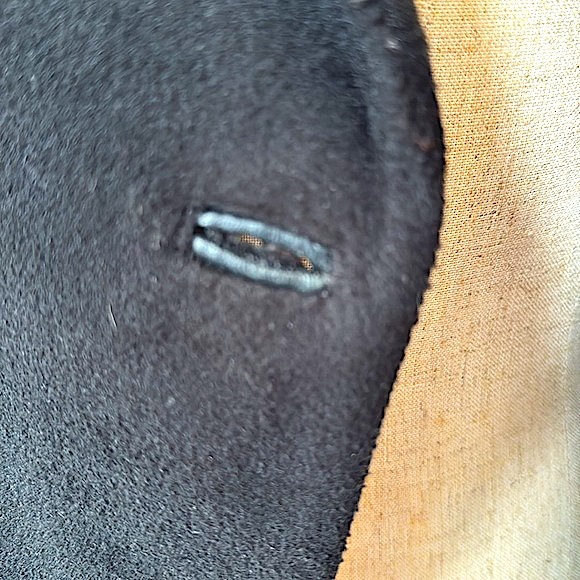 Black Heavy Cotton and Leather Blazer - Picture 5 of 8